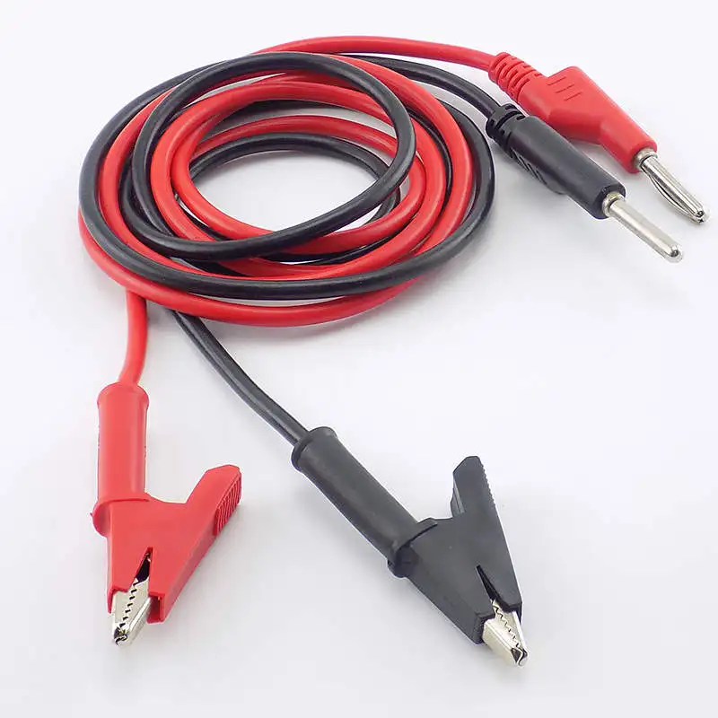 

1M Test lead Wire Line Double-end electrical Voltage Banana Plug and Alligator Clip Crocodile 15A multimeter DIY Test Connector