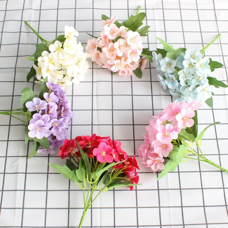 

Artificial Small Apple like Flower Begonia Floral Imitation Flowers Family wedding decoration Silk Flower