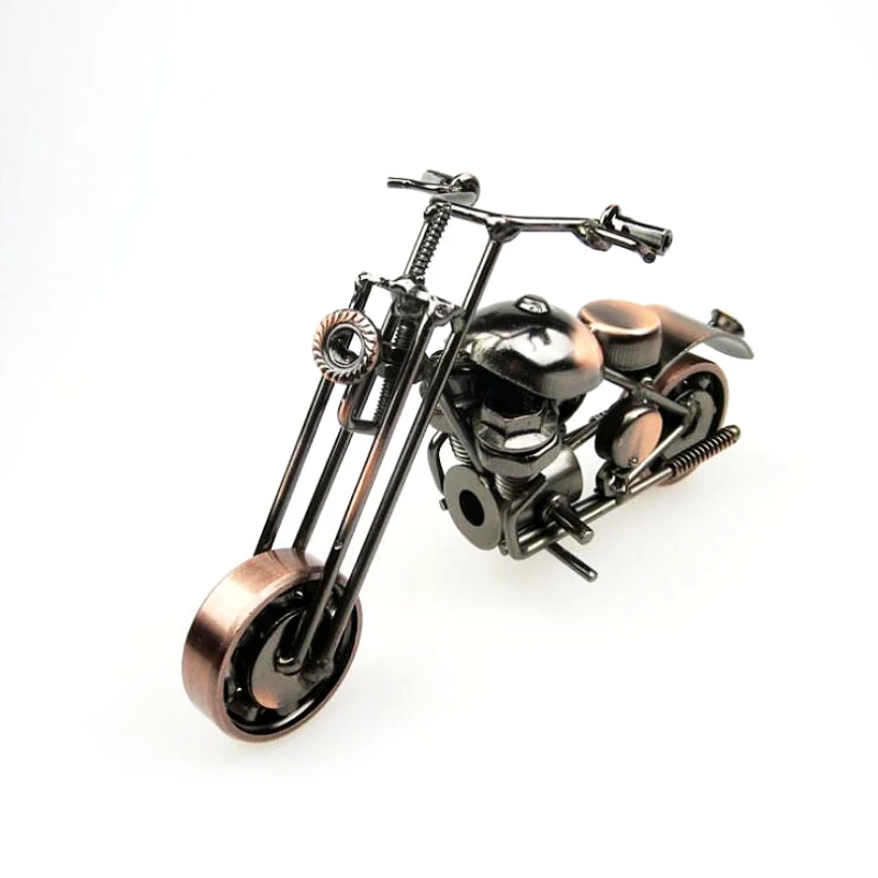 

Classical 3D Handmade Motor Model Scrambling Motorcycle Decoration Simulation Motorbike Ornament Machine Toy Plate Copper Iron