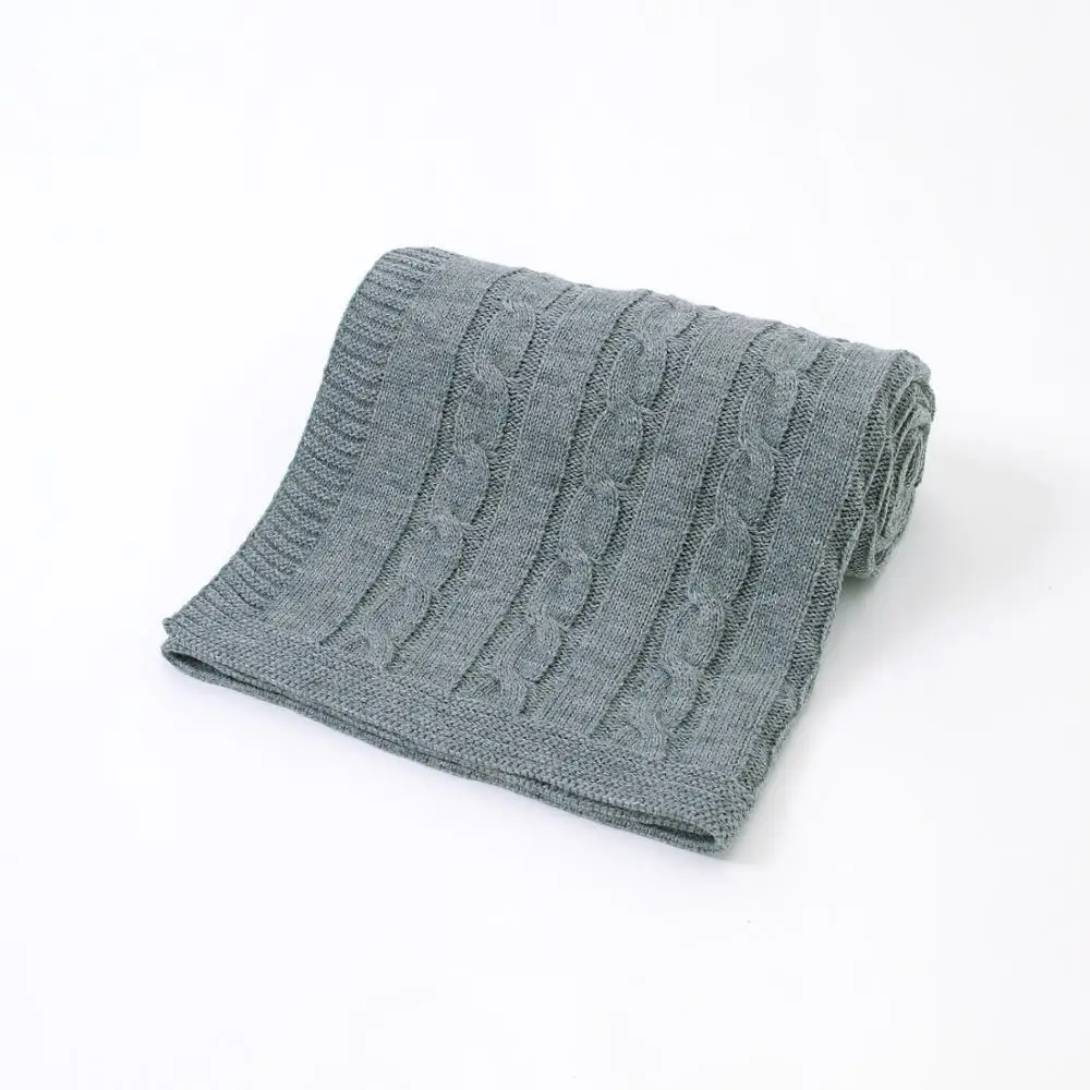 Baby Blankets Knitted Candy Color Newborn Bebes Swaddle Wrap Blanket for Boys Girls Super Soft Sleeping Covers Stroller Bedding