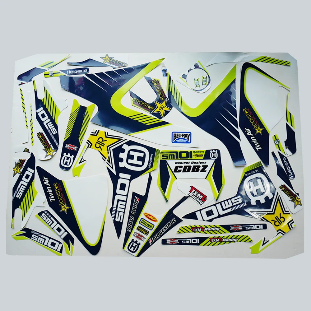 KUNGFU GRAPHICS Full Vinyl Stickers Kit Vehicle Wraps Decals for Husqvarna 701 SM Supermoto SM701 2015 2016 2017 2018 2019 2020 |