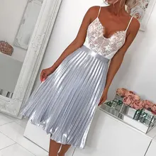 Fashion Women's High Waist Pleated Skirt Solid Color Midi Long Tutu Skirt x