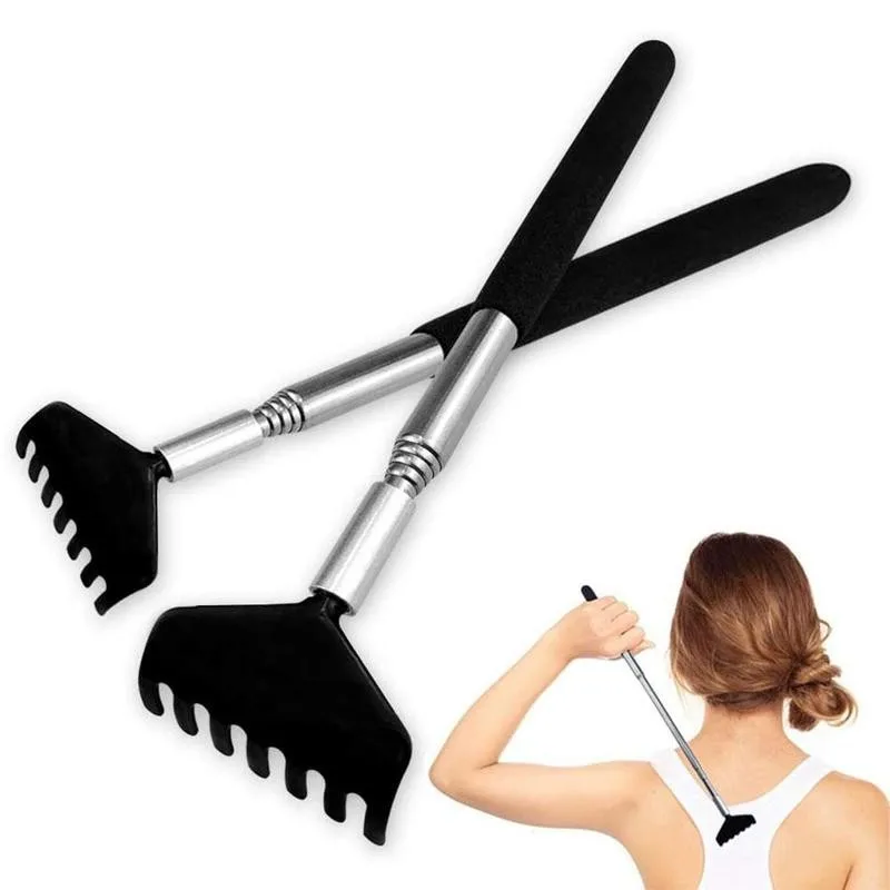 Scratcher-Massage-Tool Telescopic Itching-Scratching Retractable Steel Rake 1pc