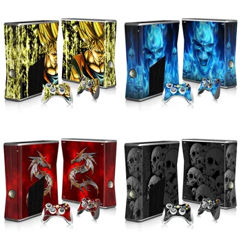 

New skin Sticker For XBox 360 Slim Console Protector Vinyl Skin Sticker Controllers