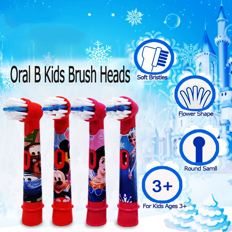 Original Oral B Replacement Brush Heads Cartoon for Oral B Kids Electric Toothbrush Children Soft Bristles Replaceable Nozzles 5