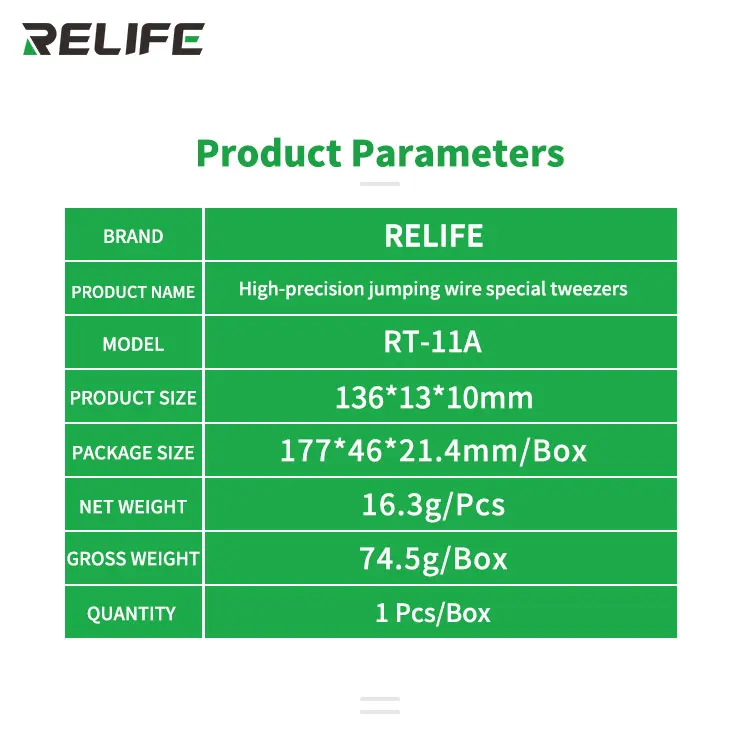 RELIFE RT-11A скачок провода специальные твитеры высокой точности ручная полировка для ремонта материнской платы мобильного телефона
