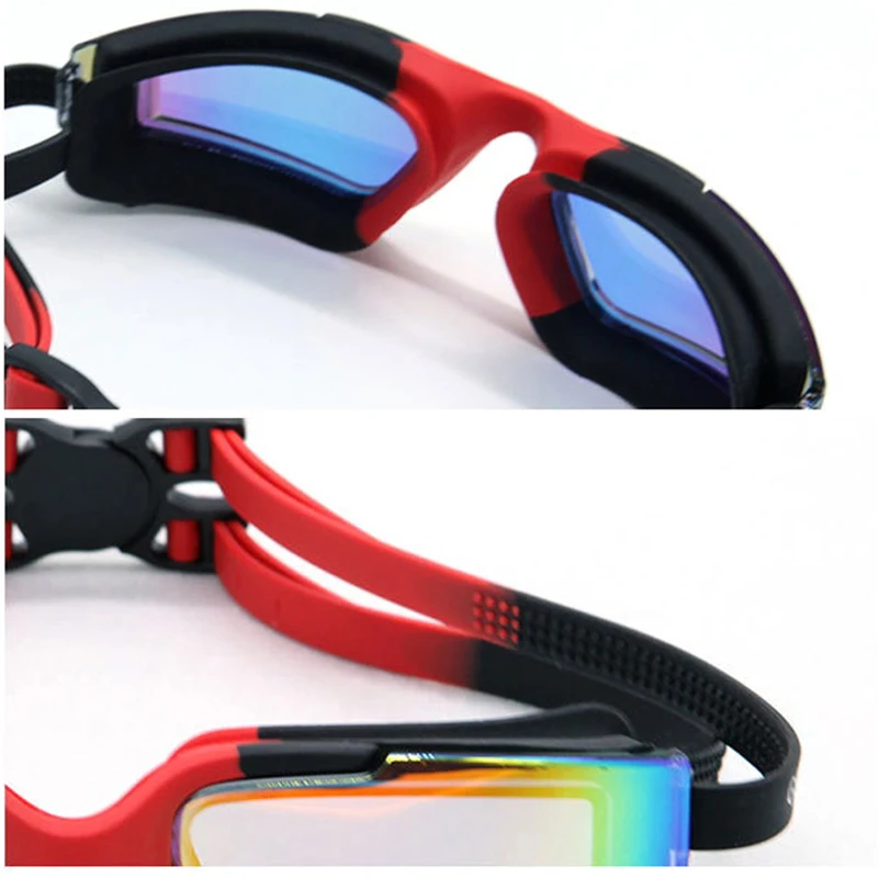 Plated Gel Silicone Anti Fog Swimming Goggles Anti-UV Adjustable Swimming Pool Training Glasses Men Women Swim Eyewear Adult