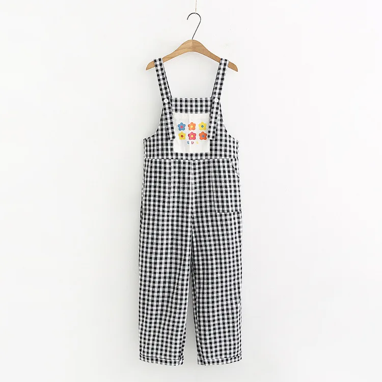 

Best Friend-Suspender Pants 2019 Students Hipster Summer Onesie Women's Students Loose-Fit Flower Cute S27881