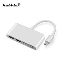 Kebidu 5 в 1 OTG USB-C Micro USB адаптер питания USB 3,0 концентратор картридер концентратор USB Type C для Macbook Air Pro для huawei mate 20