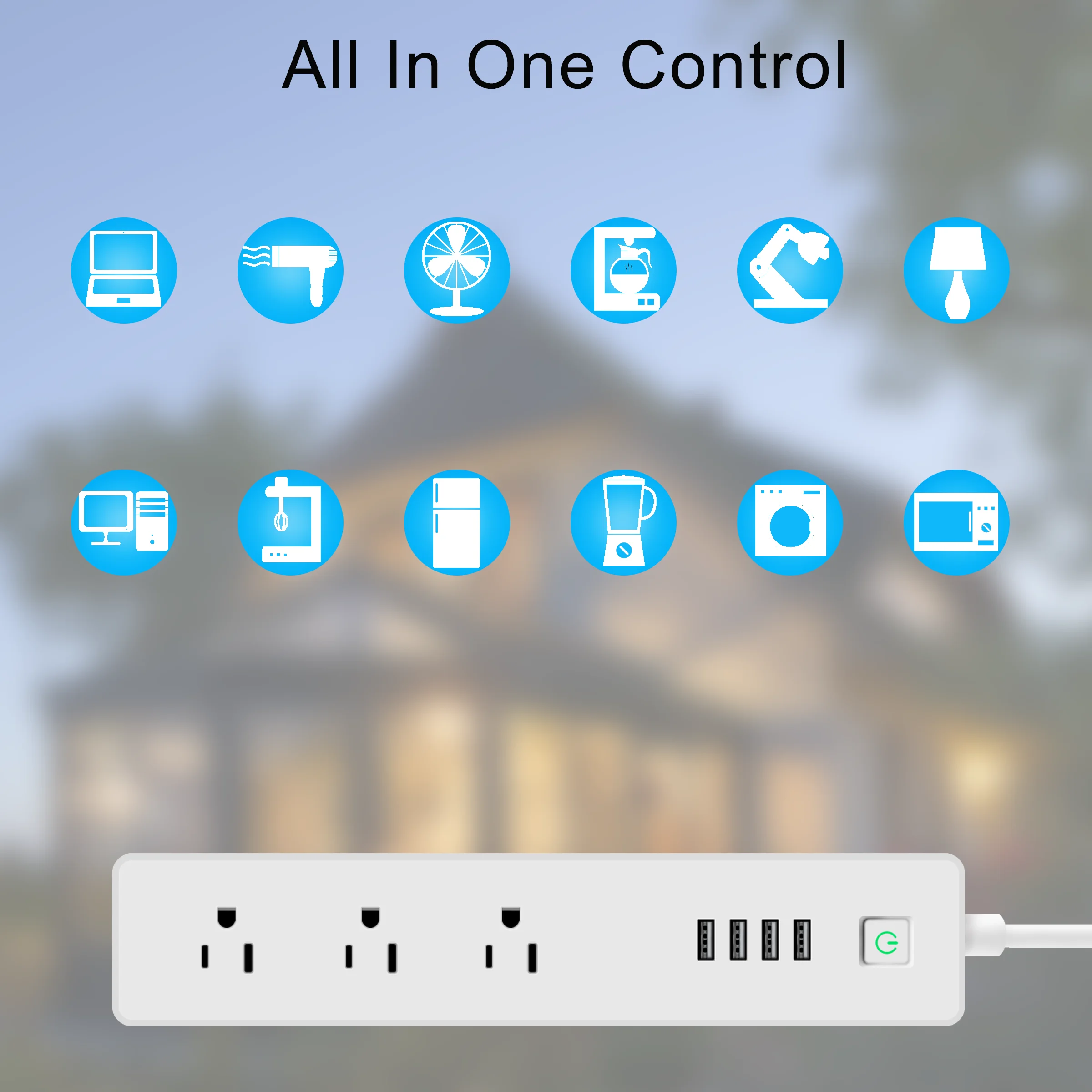 Tuya WiFi сетевой блок питания 3 выхода 4 usb порта стабилизатор напряжения приложение синхронизация голоса умный пульт дистанционного управления работа с Alexa Google Home