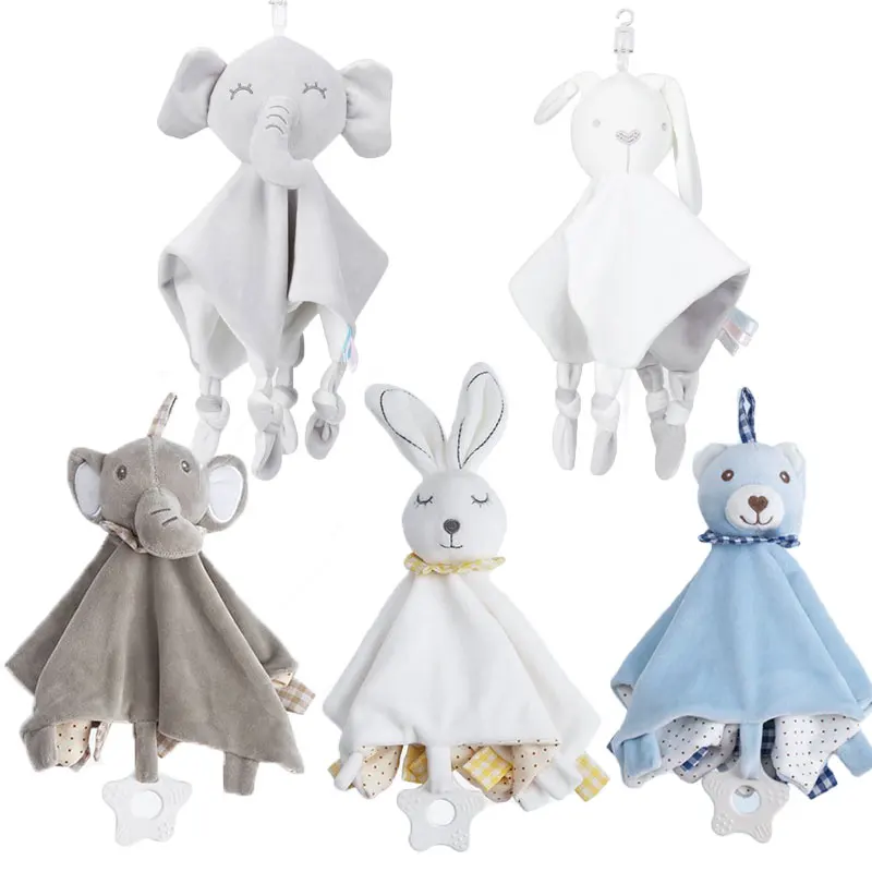Baby Comforter Toy Bunny Plush Stuffed Toy Appease Baby Sleeping Soft Soothing Towel 0 12 Months