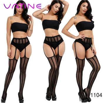 

VATINE Jacquard Sling Stockings Anti-off Stockings Europe And America Sexy Romper Fun Stockings Within Temptation Nylons