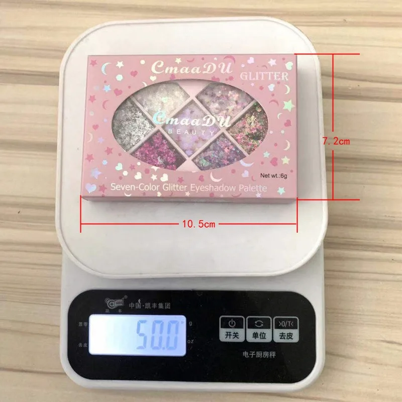 7 цветов блестящие тени для лица тела пигменты гель блестки век фестиваль