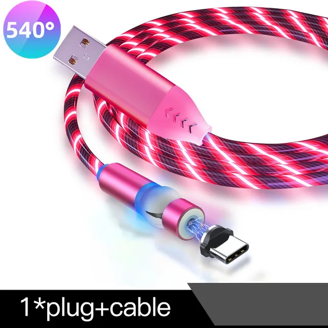 Glowing Data Cable Mobile Phone Charging Cables LED Micro USB Type C Charger For iPhone Samsung Android USB C Charge Wire Cord quick charge 2.0 Chargers