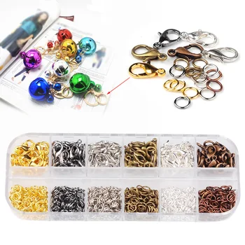 

Replacement Part Crafts Zinc Alloy Lobsters Clasps Electroplating Jump Rings With Box Home Key Chain Manual Jewelry Making Kit