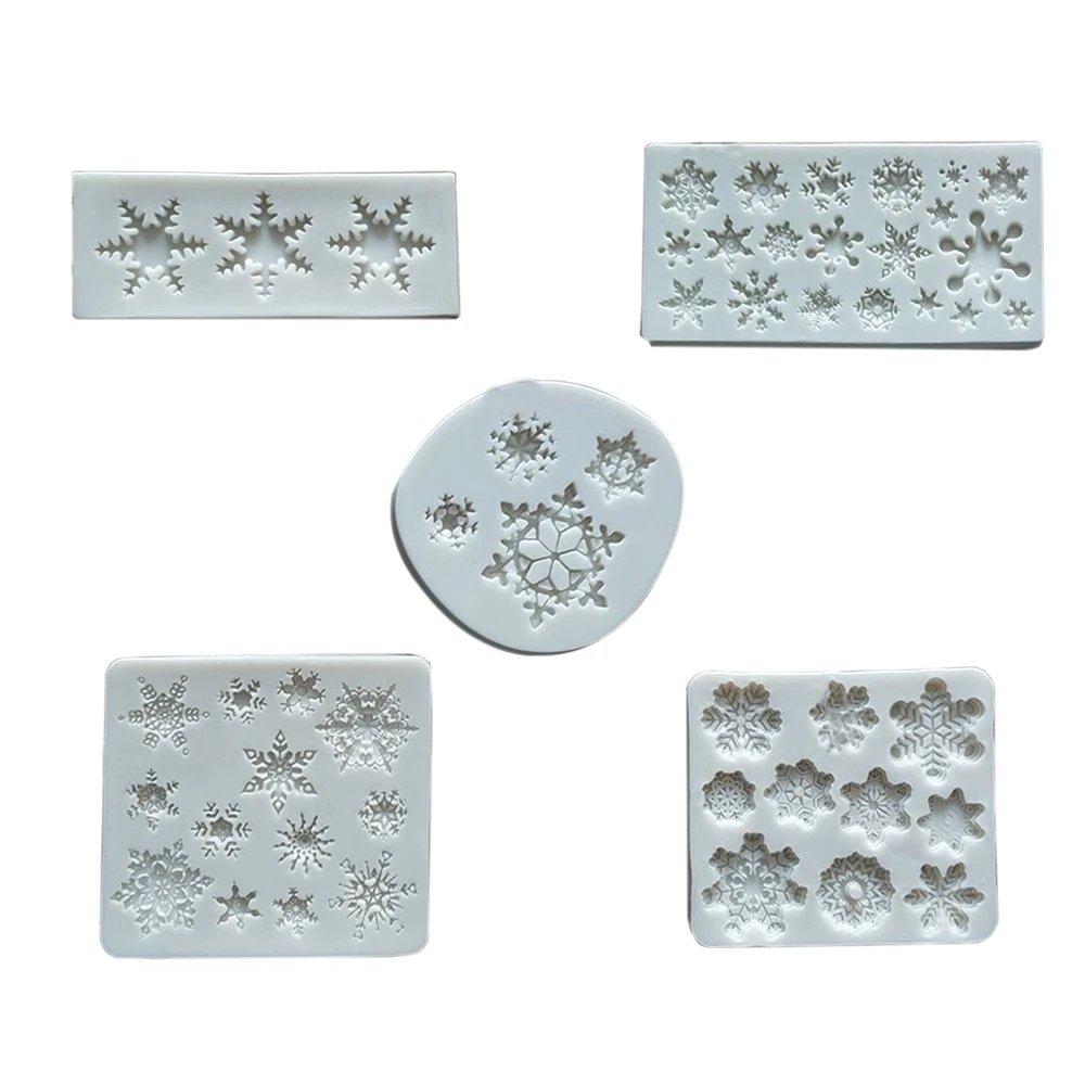 

Silicone 3D Christmas Snowflake Clay Mold Fondant Chocolate DIY Kitchen Baking Tool Cake Decoration Car Scented Plaster Mold