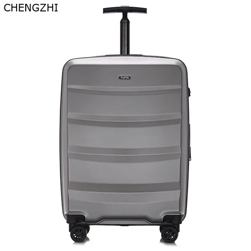 CHENGZHI 2" 24" 28 дюймов ABS PC чемодан на колёсиках spinner студенческий пароль чемодан бизнес Тележка коробка на колесиках - Цвет: gray