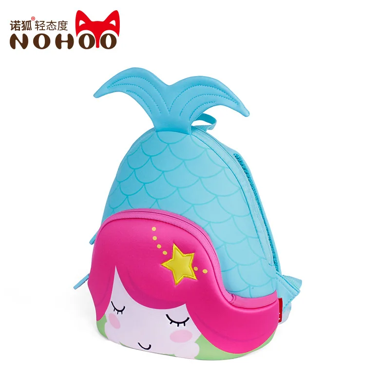 NOHOO/ новые стильные школьные сумки для детей 3-6 лет, рюкзак в детский сад с рисунком русалки, школьная сумка в Корейском стиле