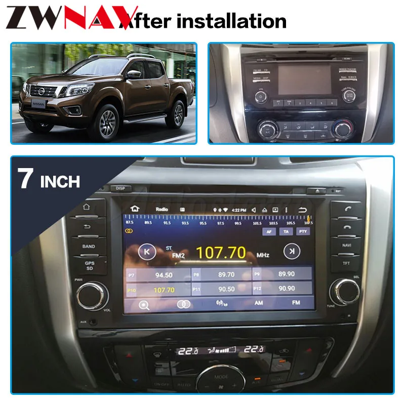 4+64 Android 9.0 Car Stereo Smart Multimedia DVD Player GPS for NISSAN NP300 Navara Terra FM Video radio tape recorder head unit