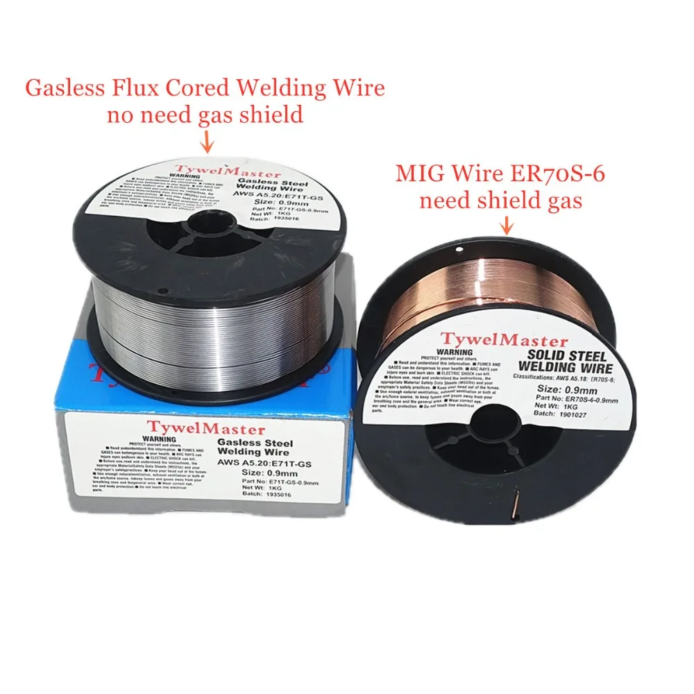 0.8 mm x 1 kg auto-protégé Flux Cored type E71T-GS Sans Protection gazeuse de soudage MIG Wire 