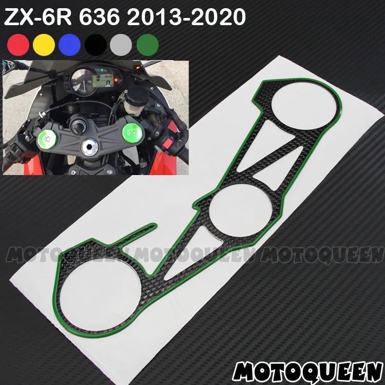 

3D Motorcycle Decals Pad Triple Tree Top Clamp Upper Front End Sticker for Kawasaki ZX 6R ZX-6R ZX6R 636 13 14 15 16 2013-2020