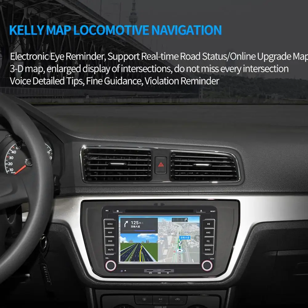 Best Adeeing 7Inches 2DIN Car Radio Capacitive Display GPS Car Bluetooth DVD Player MP3 Navigation Integrated Host Camera Optional 25