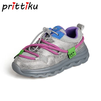 

Spring 2020 Girls Boys Fashion Sport Sneakers Toddler/Little/Big Kid Fastening Lace-Up Trainers Children Chunky School Shoes