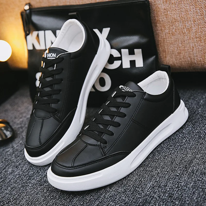 Men's shoes sports casual shoes Running shoes sports shoes classic fashion sports shoes elastic cloth comfortable simple - Color: Black