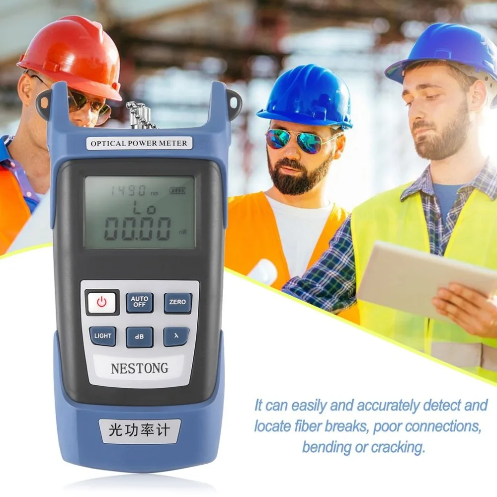 

High Precision Fiber Optical Power Meter -70~+10dBm SC/FC/ST Connector Fiber Optic Cable Tester For Maintenance Tool