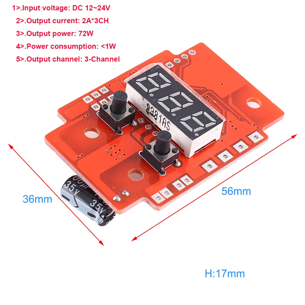 DC 12 V-36 V 12 V-24 V DMX512 декодер LED RGB контроллер 3-канальный блок питания с умный переключатель для 3 Вт-18 Вт 6 Вт-36 Вт 72 Вт-144 Вт 144-288 W 5050 RGB светодиодный светильник - Цвет: DC 12-24V 72W