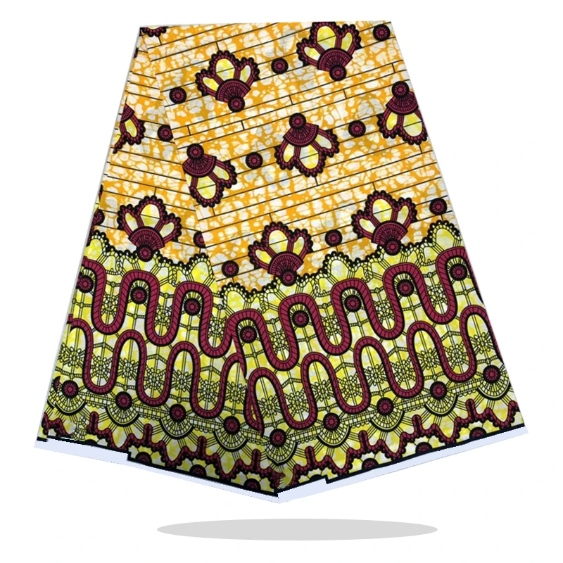 

Ankara Style Wedding Dress Sewing Material Veritable Cotton Fabric 100%Soft Real African Wax Print Fabric 6 Yards HL17-87