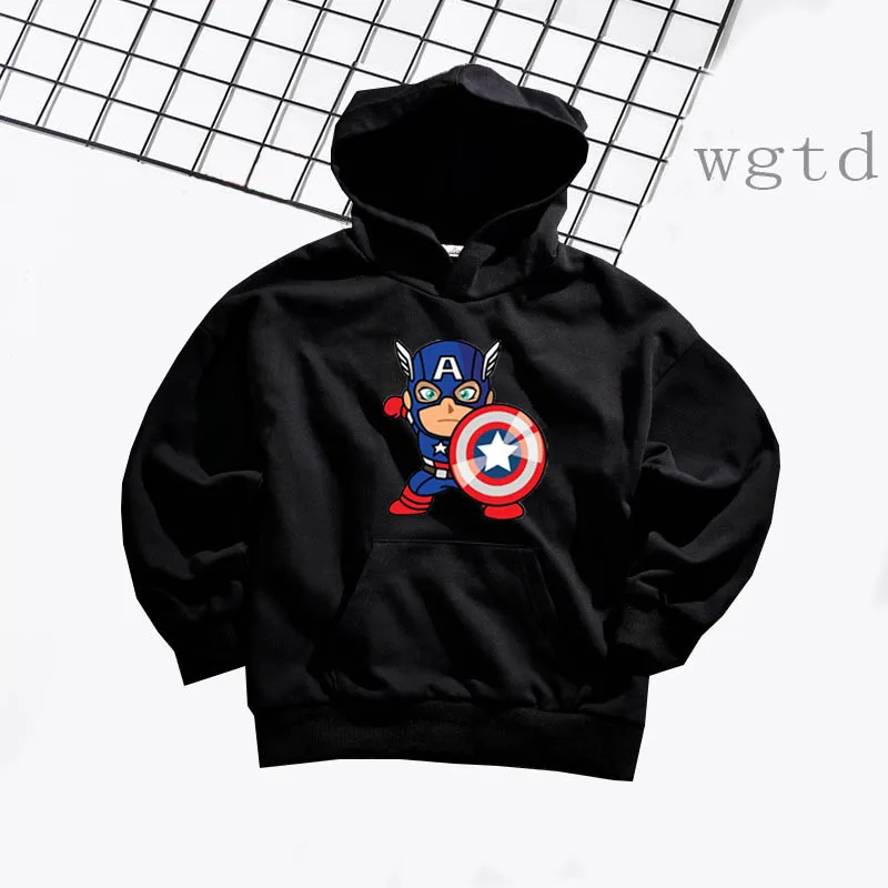 Hoodies 5 Осенне-зимняя Толстовка для малышей Толстовка с капюшоном для маленьких девочек и мальчиков с принтом Siper-man, кофты с принтом Мстители, толстовки с длинными рукавами bluza dziecko - Цвет: Hoodies 5