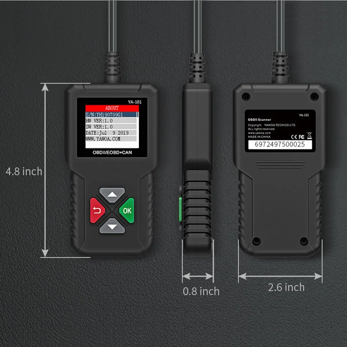 Audew OBD Автомобильный Диагностический автоматический диагностический инструмент тестер батареи ya101коды ошибок чтение Clear OBD Автомобильный сканер