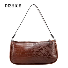 Дизайнерская сумка на плечо в стиле ретро для женщин маленькая сумка с аллигаторовой текстурой для женщин кожаные вместительные женские сумки Сумка Bolso Mujer