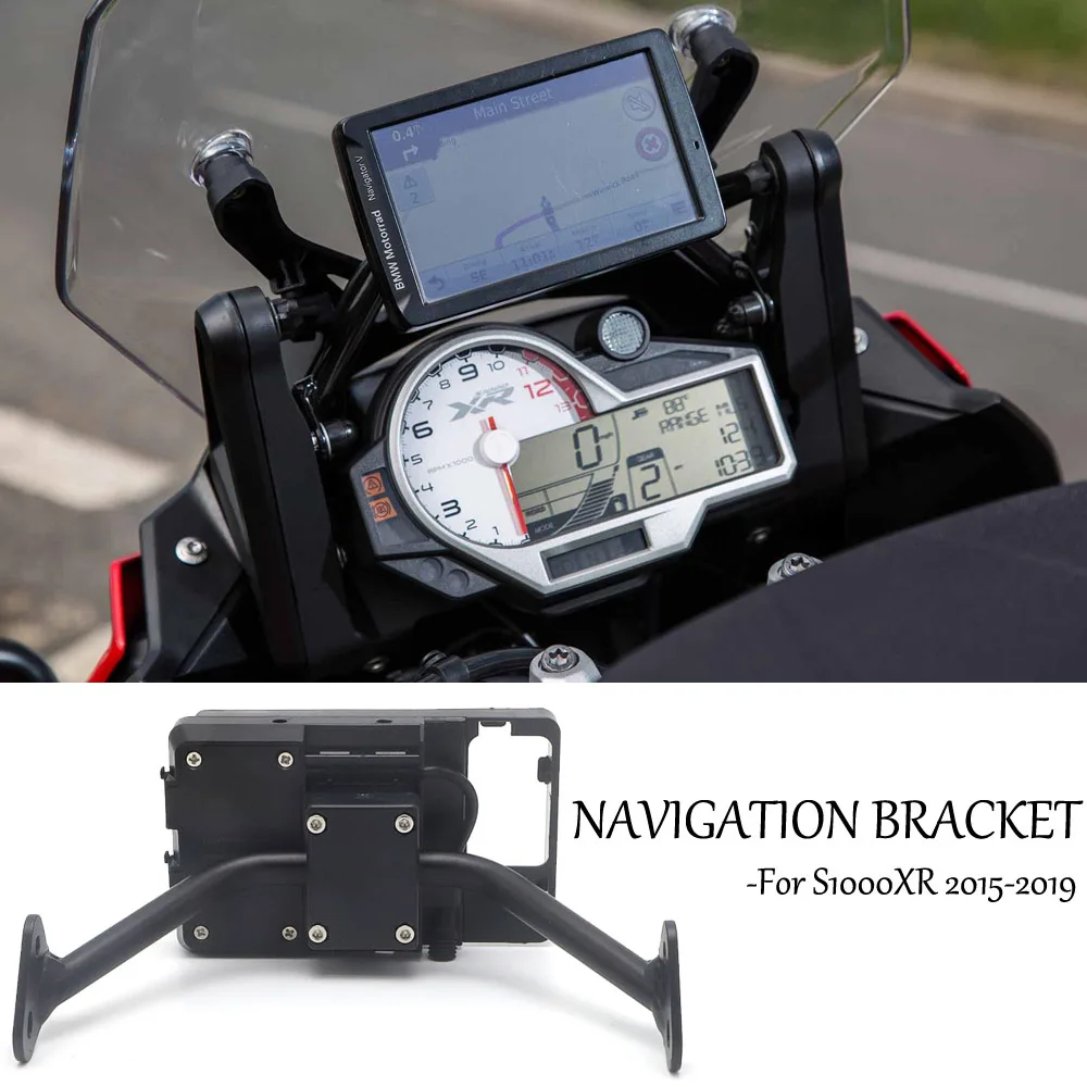 

For BMW S1000 XR S1000XR 2015-2019 2018 2017 Motorcycle Stand Holder Mobile Phone GPS Navigaton Bracket USB Wireless Charging