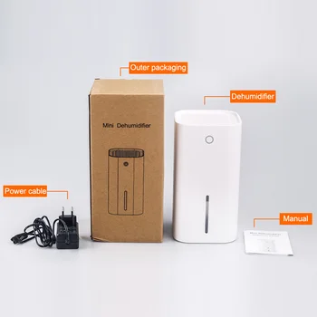 

850ML Household Mini Semiconductor Dehumidifier Moisture Absorbing Wardrobe Air Purifier Machine Power Saving for Bathroom