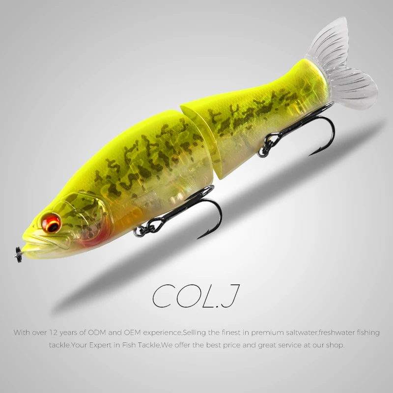 BEARKING 135mm 1oz Top Fishing tackle Lures Jointed minnow Wobblers ABS  Body with Soft Tail SwimBaits soft lure for fishing