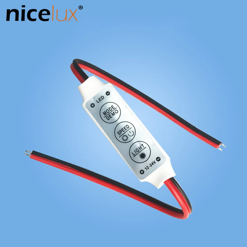 5V 24V Mini 3 Keys Single Color LED Controller Brightness Dimmer Red