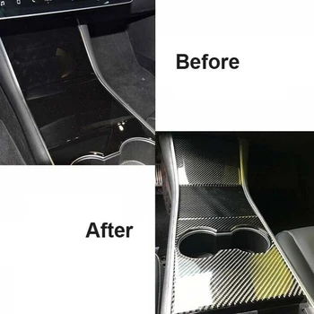 

Frame Water Cup Trim Inner For Tesla Model 3 2018-2019 Carbon Fiber Black