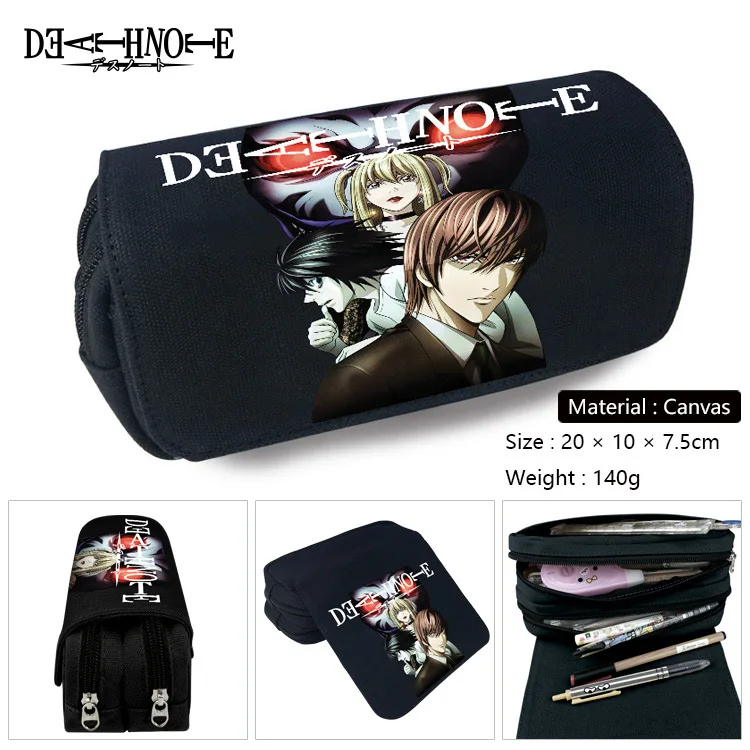 

Death Note Cartoon Pencil Case Cosmetic Bag Boys Girls Stationery Box Students School Pen Bags Gift