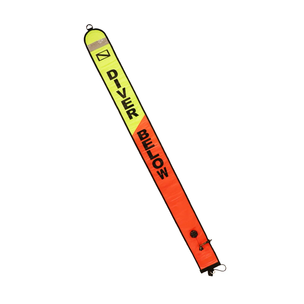 Scuba Dive Signal Tube SMB Marker Buoy Oral and Standard BC Hose Inflator for Surface Signalling