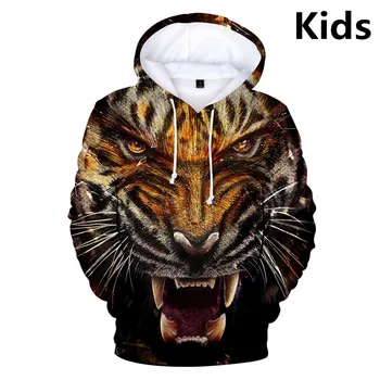 

Children's Creative Pullovers Tiger Print 3D Hoodies Boys Girls Fashion Harajuku Sweatshirt Autumn Warm 3D Hoodies Kids Hoodies