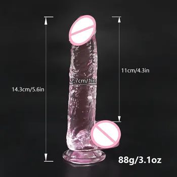 Soft Jelly Dildo Realistic Big Penis Dick Suction Cup Masturbator Anal Butt Toys G-spot Sex Toys for Woman sex shop 6