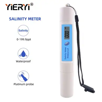 

yieryi SA-3287 SA287 Portable Digital Salinity Meter High Precision Salinity Temperature Pen Type Tester
