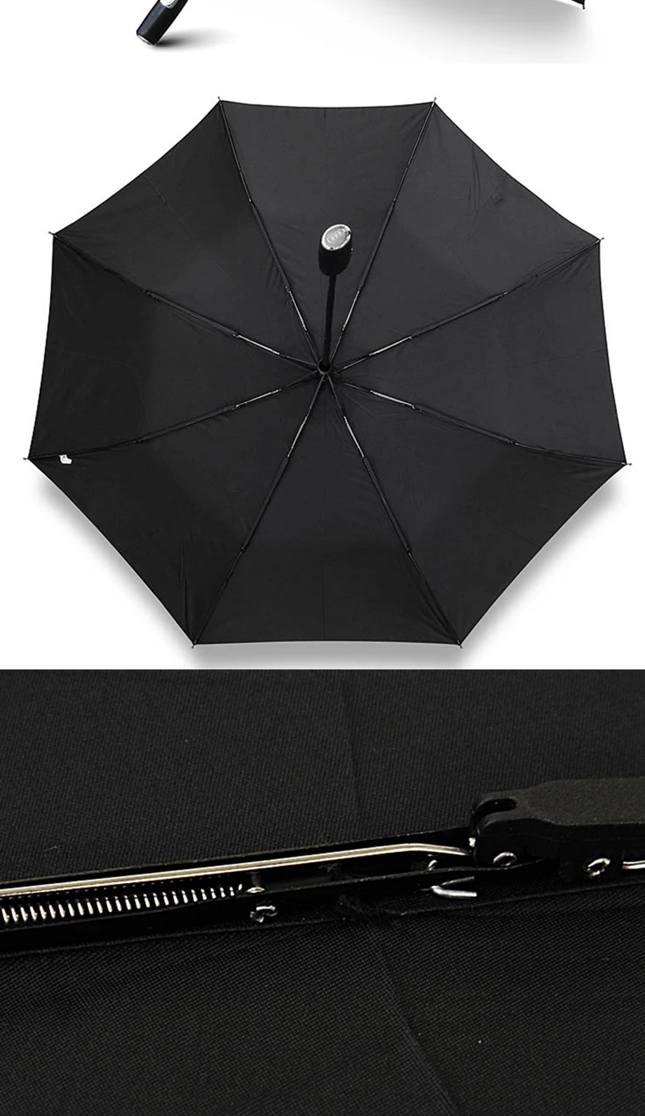 Высококачественный деловой брендовый зонт от солнца и дождя из натуральной кожи с ручкой, 3 раза, антиуф, французские королевские зонты для/8 K/106 см