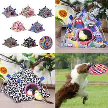 VKTECH 1Pc ハムスター鳥の巣のオウムロッジ中国テントハウスケージハンモック冬暖かいぶら下げ巣ベッドソフトパッド鳥ペット用品(China)