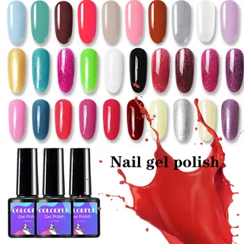 

Lghzlink UV Gel Varnish Nail Polish Set For Manicure Gellak Semi Permanent Hybrid Nail Art Off Prime White Black Gel Nail Polish