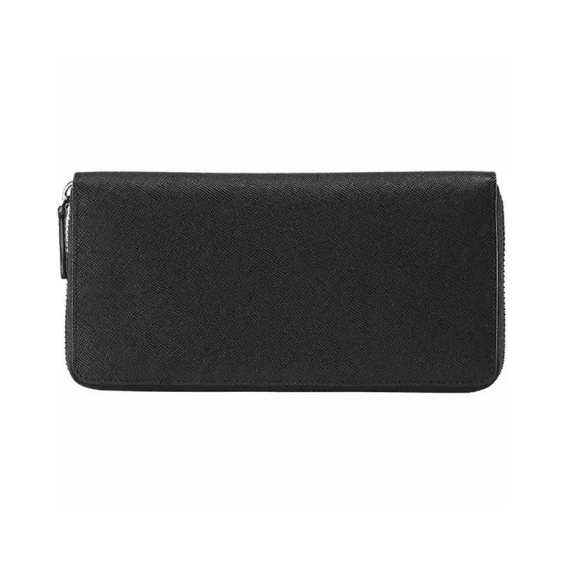 Black Xiaomi 90FUN лаконичный бизнес, Длинный кошелек Safiano из натуральной кожи с держателем для карт, кошелек для мужчин и женщин, повседневные монеты, банкноты - Color: Black