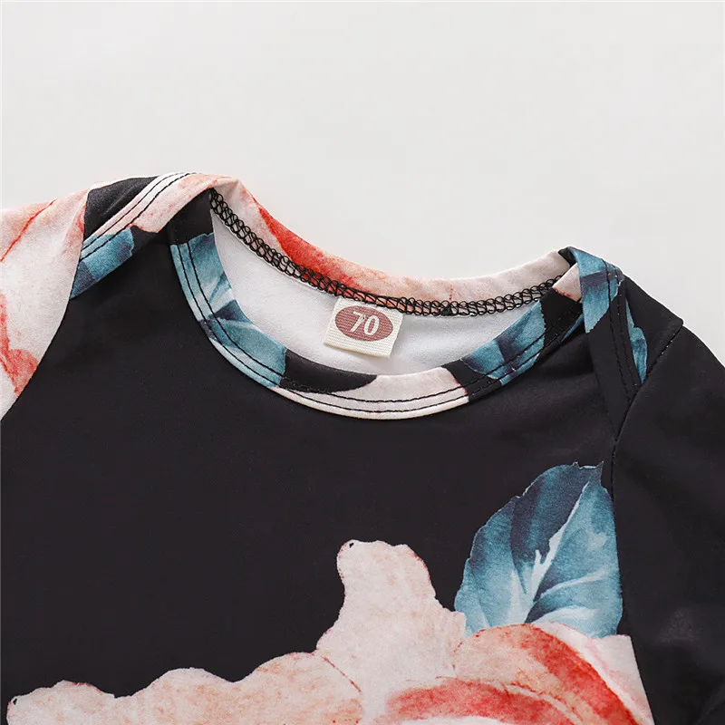 Cute Baby Girls Sleeping Bag Black Floral Print Baby Clothes Toddler Thin Slumber Baby Sleeping Bag Girls Bedding Kid Nightgowns