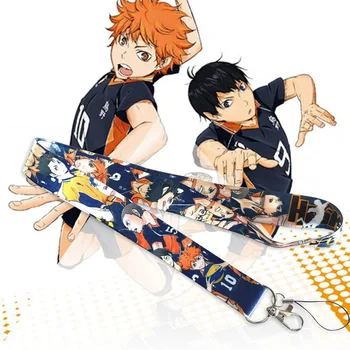 

Anime Haikyuu Colorful Neck Strap Mobile Phone Hanging Rope Wrist Pendant Cosplay Prop Key Rings